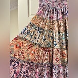 Floral Multicolor Tiered Skirt